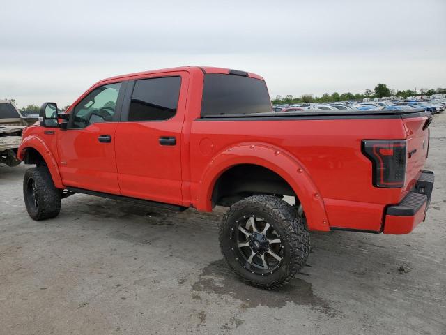 1FTEW1EP9HKE51136 - 2017 FORD F150 SUPERCREW RED photo 2