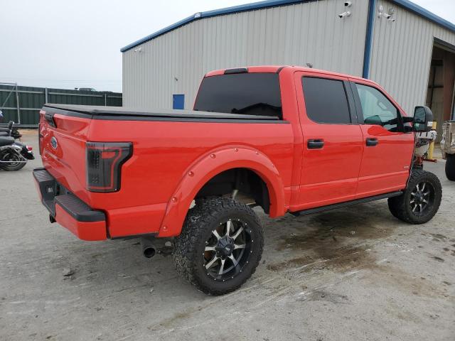 1FTEW1EP9HKE51136 - 2017 FORD F150 SUPERCREW RED photo 3