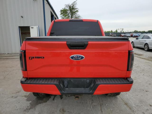 1FTEW1EP9HKE51136 - 2017 FORD F150 SUPERCREW RED photo 6