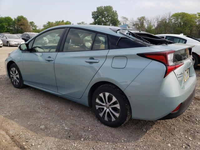 JTDL9RFU0K3003726 - 2019 TOYOTA PRIUS TURQUOISE photo 2