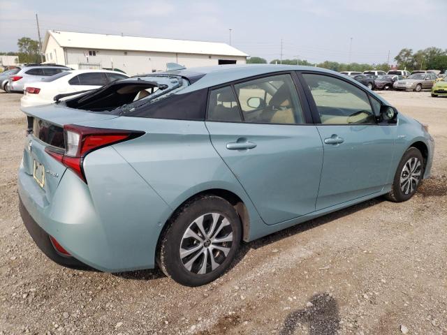 JTDL9RFU0K3003726 - 2019 TOYOTA PRIUS TURQUOISE photo 3