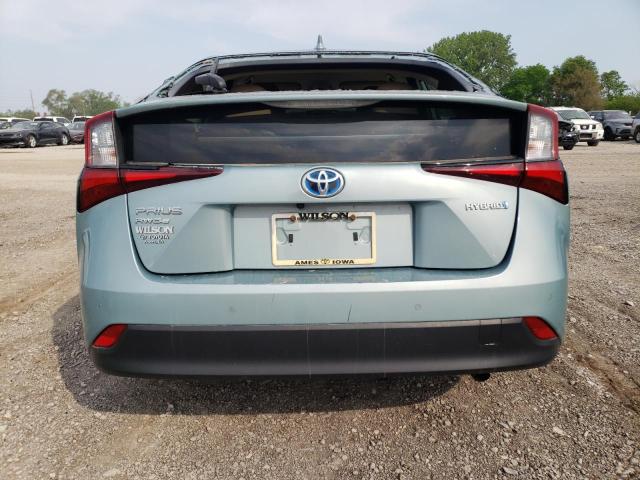 JTDL9RFU0K3003726 - 2019 TOYOTA PRIUS TURQUOISE photo 6