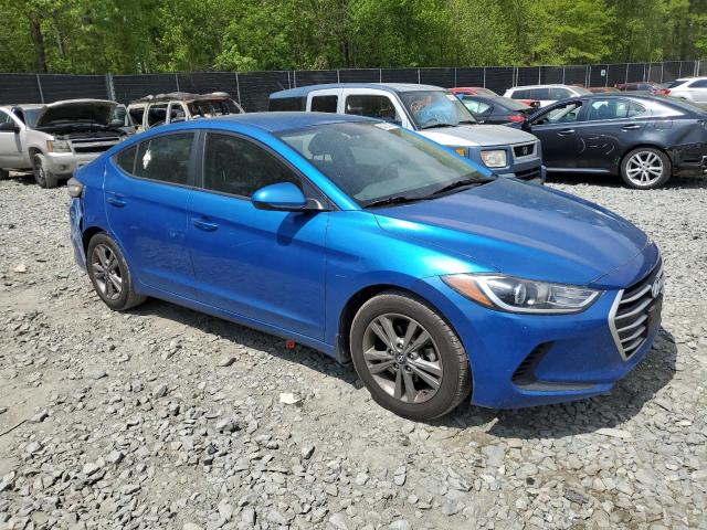 KMHD84LF4JU657312 - 2018 HYUNDAI ELANTRA SEL BLUE photo 4