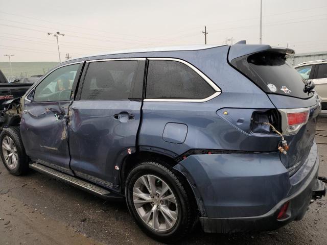 5TDJKRFH6ES024971 - 2014 TOYOTA HIGHLANDER XLE Mavi foto 2