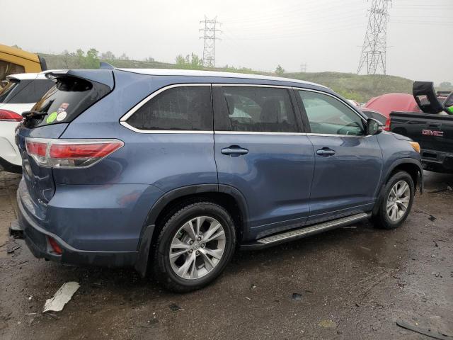 5TDJKRFH6ES024971 - 2014 TOYOTA HIGHLANDER XLE Mavi foto 3