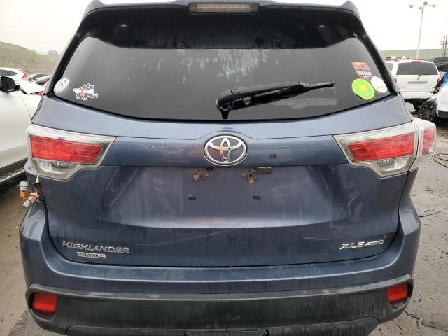 5TDJKRFH6ES024971 - 2014 TOYOTA HIGHLANDER XLE Mavi foto 6