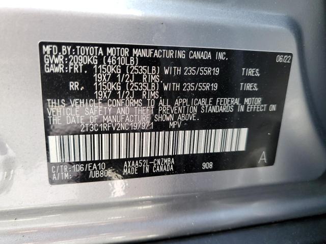 2T3C1RFV2NC197971 - 2022 TOYOTA RAV4 XLE PREMIUM GRAY photo 13