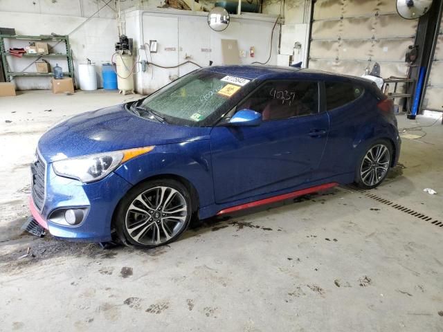 KMHTC6AE1GU263727 - 2016 HYUNDAI VELOSTER TURBO BLUE photo 1