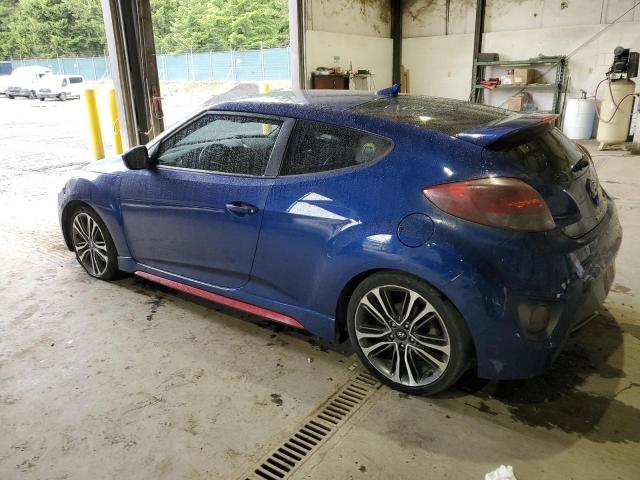 KMHTC6AE1GU263727 - 2016 HYUNDAI VELOSTER TURBO BLUE photo 2