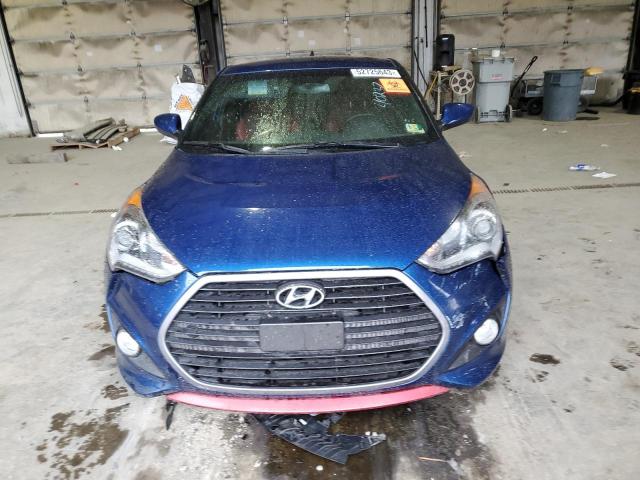 KMHTC6AE1GU263727 - 2016 HYUNDAI VELOSTER TURBO BLUE photo 5