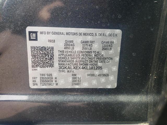 3GKALXEX4KL181205 - 2019 GMC TERRAIN DENALI CHARCOAL photo 13