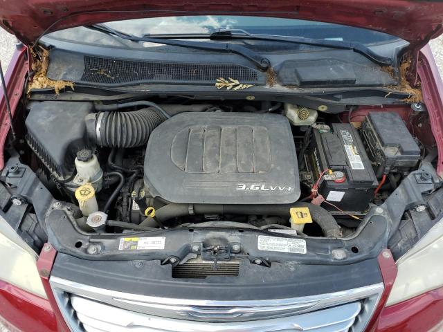 2C4RC1CG8DR614450 - 2013 CHRYSLER TOWN & COU TOURING L MAROON photo 12