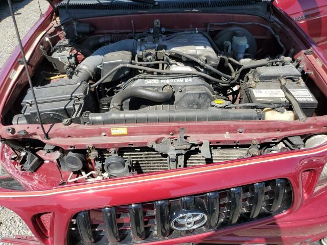 5TEGN92N44Z370063 - 2004 TOYOTA TACOMA DOUBLE CAB PRERUNNER BURGUNDY photo 11