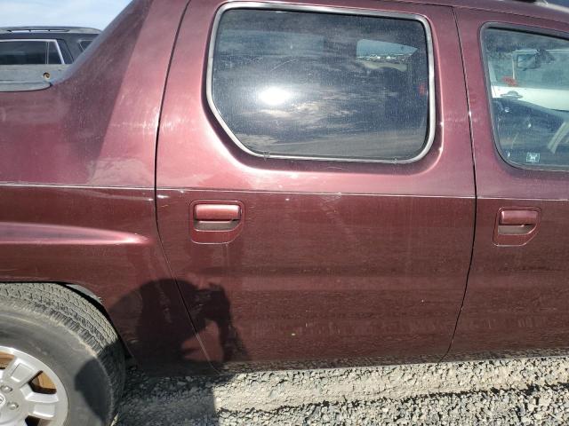 2HJYK16598H524756 - 2008 HONDA RIDGELINE RTL ბურგუნდია ფოტო 10