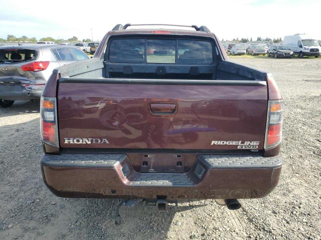 2HJYK16598H524756 - 2008 HONDA RIDGELINE RTL ბურგუნდია ფოტო 6