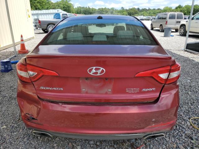 5NPE34AFXFH226243 - 2015 HYUNDAI SONATA SPORT RED photo 6