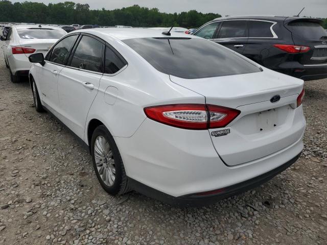 3FA6P0UU9GR402893 - 2016 FORD FUSION S HYBRID WHITE photo 2