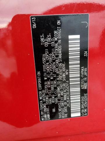 JTLZE4FE3DJ042914 - 2013 TOYOTA SCION XB 红色 照片 14