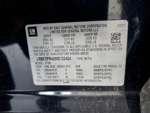 LRBFZPR48MD122424 - 2021 BUICK ENVISION ESSENCE Սև լուսանկար 14