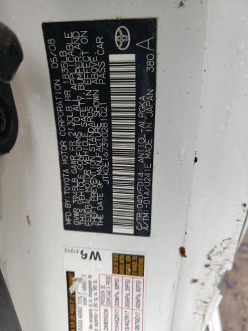 JTKDE167390281021 - 2009 TOYOTA SCION TC 白色 照片 12