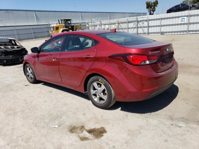 5NPDH4AE2FH565874 - 2015 HYUNDAI ELANTRA SE RED photo 2