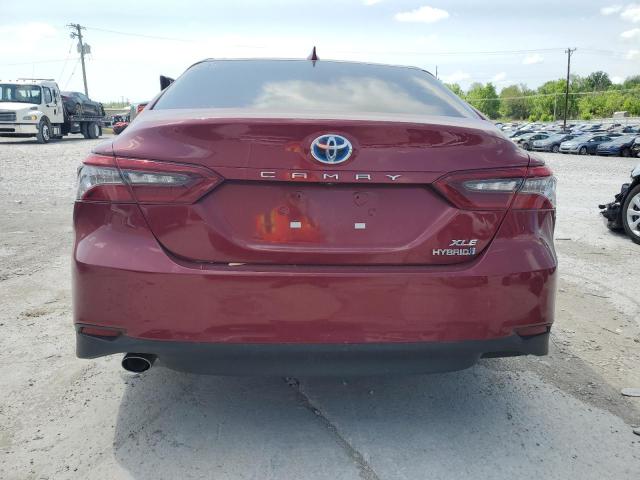 4T1F31AK0NU570289 - 2022 TOYOTA CAMRY XLE BURGUNDY photo 6