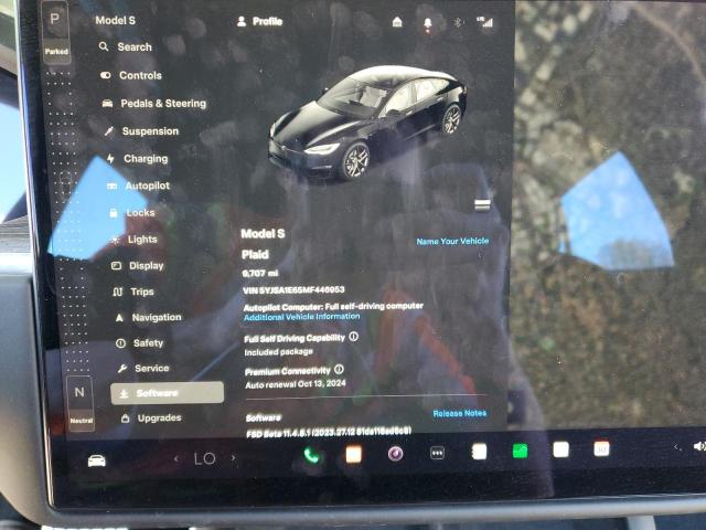 5YJSA1E60MF435679 - 2021 TESLA MODEL S Սև լուսանկար 9
