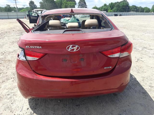 KMHDH4AE6BU134871 - 2011 HYUNDAI ELANTRA GLS RED photo 6