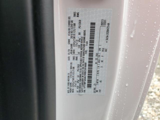 1FTBF2AA1REC81669 - 2024 FORD F250 SUPER DUTY 白色 照片 12