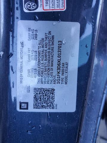 1G1FK3D6XL0137013 - 2020 CHEVROLET CAMARO ZL1 GRAY photo 13