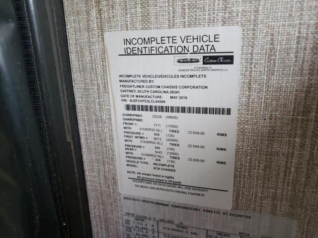 4UZFCHFE3LCLX4569 - 2020 FREIGHTLINER CHASSIS XC ორფეროვანი ფოტო 10