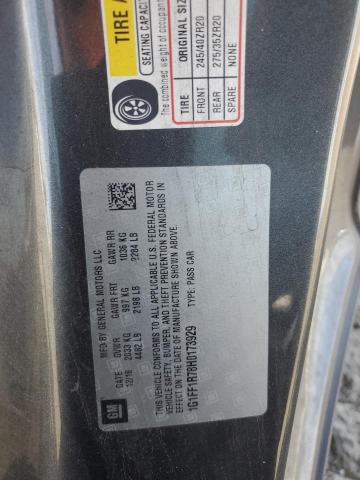 1G1FF1R78H0173929 - 2017 CHEVROLET CAMARO SS GRAY photo 12