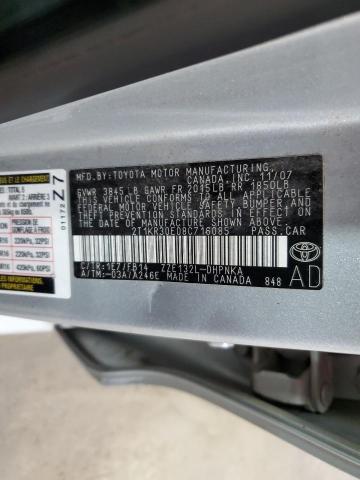 2T1KR30E08C716085 - 2008 TOYOTA COROLLA MA XR SILVER photo 13