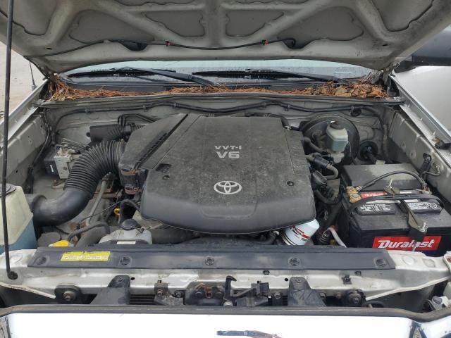 5TEUU42N26Z211456 - 2006 TOYOTA TACOMA ACCESS CAB ვერცხლისფერი ფოტო 11