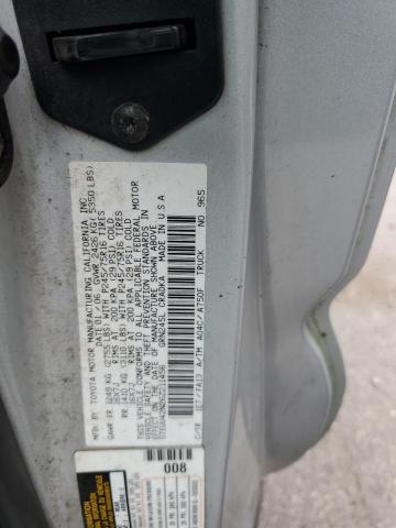 5TEUU42N26Z211456 - 2006 TOYOTA TACOMA ACCESS CAB ვერცხლისფერი ფოტო 12