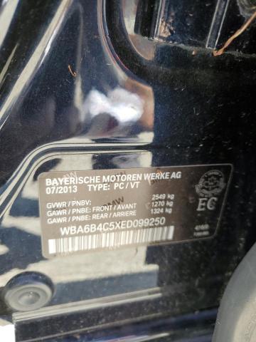 WBA6B4C5XED099250 - 2014 BMW 650 XI GRAN COUPE BLUE photo 12