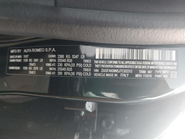 ZASFAKNN5J7C03313 - 2018 ALFA ROMEO STELVIO TI SPORT GREEN photo 13