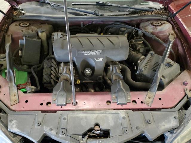 2G2WS522041180529 - 2004 PONTIAC GRAND PRIX GT2 მუქწითელი ფოტო 11