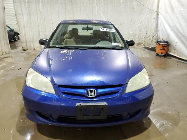 2HGES163X4H580867 - 2004 HONDA CIVIC DX VP Mavi foto 5