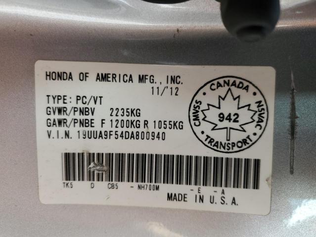 19UUA9F54DA800940 - 2013 ACURA TL TECH SILVER photo 13