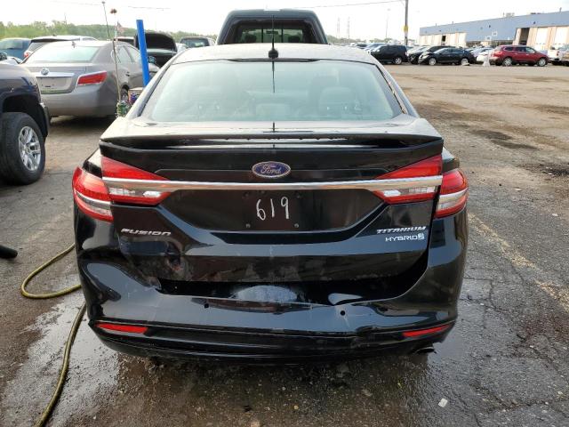 3FA6P0RU3JR120619 - 2018 FORD FUSION TITANIUM/PLATINUM HEV BLACK photo 6