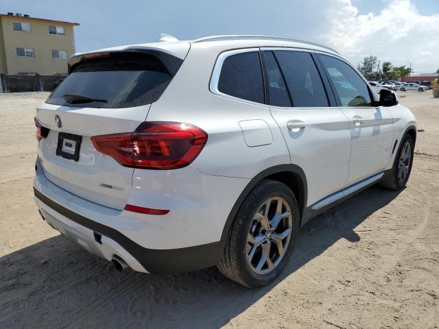 5UXTY3C06M9E24837 - 2021 BMW X3 SDRIVE30I WHITE photo 3
