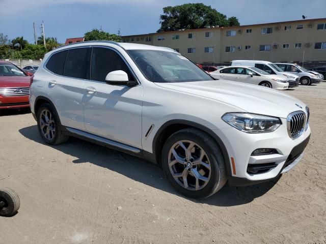 5UXTY3C06M9E24837 - 2021 BMW X3 SDRIVE30I WHITE photo 4