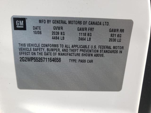 2G2WP552671164658 - 2007 PONTIAC GRAND PRIX 白色 照片 12