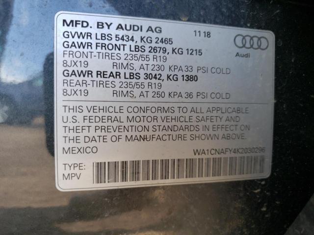 WA1CNAFY4K2030296 - 2019 AUDI Q5 PRESTIGE GRAY photo 13