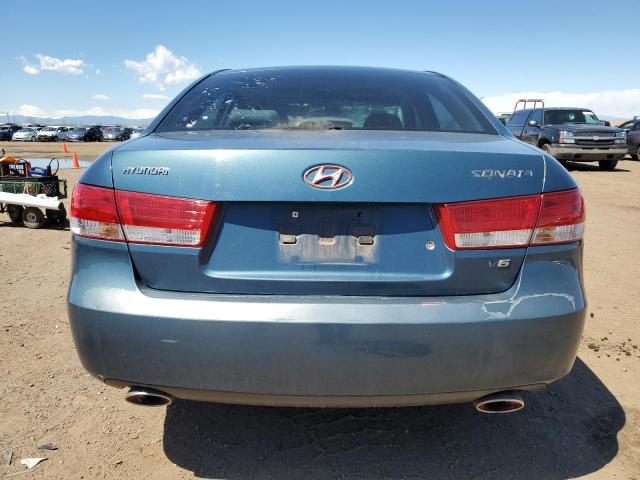 5NPEU46F46H038503 - 2006 HYUNDAI SONATA GLS TEAL photo 6