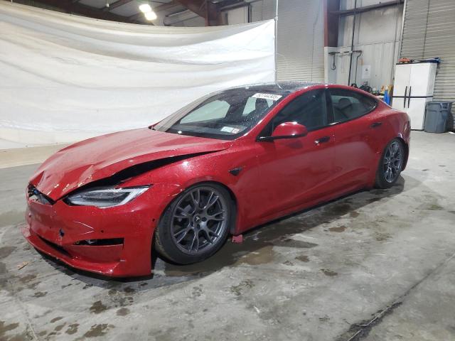 5YJSA1E6XMF440985 - 2021 TESLA MODEL S RED photo 1