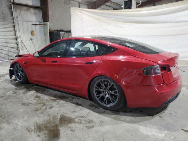 5YJSA1E6XMF440985 - 2021 TESLA MODEL S RED photo 2