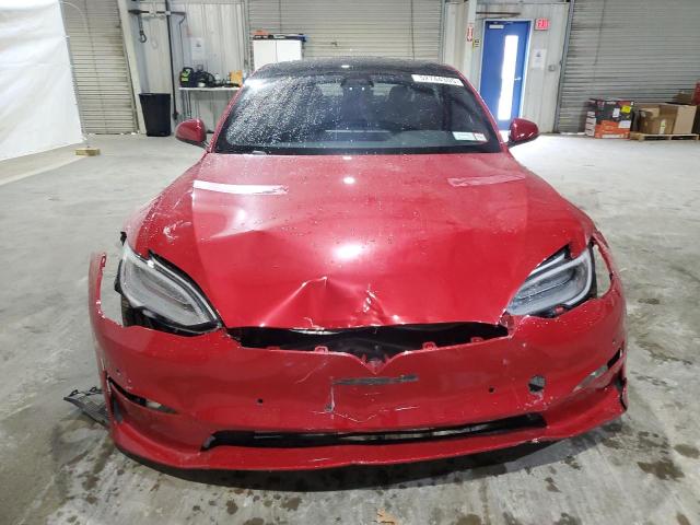 5YJSA1E6XMF440985 - 2021 TESLA MODEL S RED photo 5