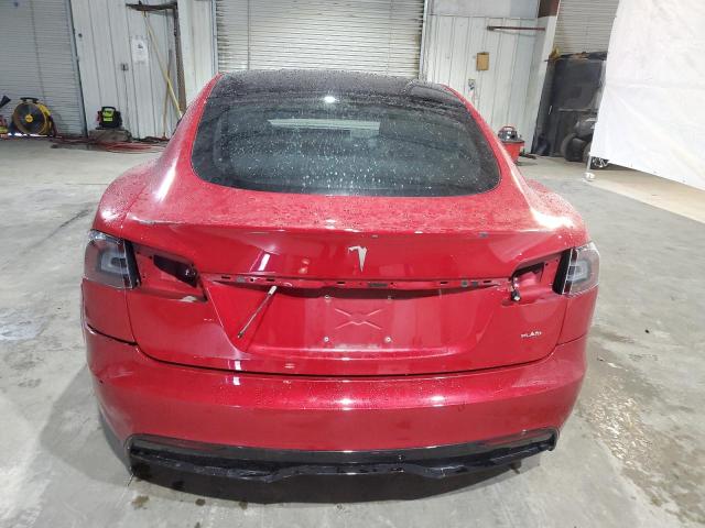 5YJSA1E6XMF440985 - 2021 TESLA MODEL S RED photo 6